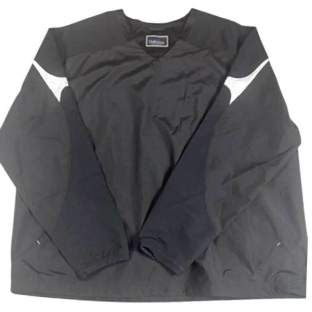 Holloway Windbreaker Men 2XL Black V-Neck Pullover Lightweight Mesh Lined Jacket